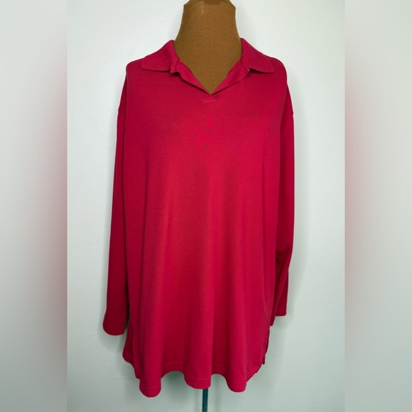 Bechamel Rich Red Knit Top Long Sleeve Size Large - Picture 1 of 6